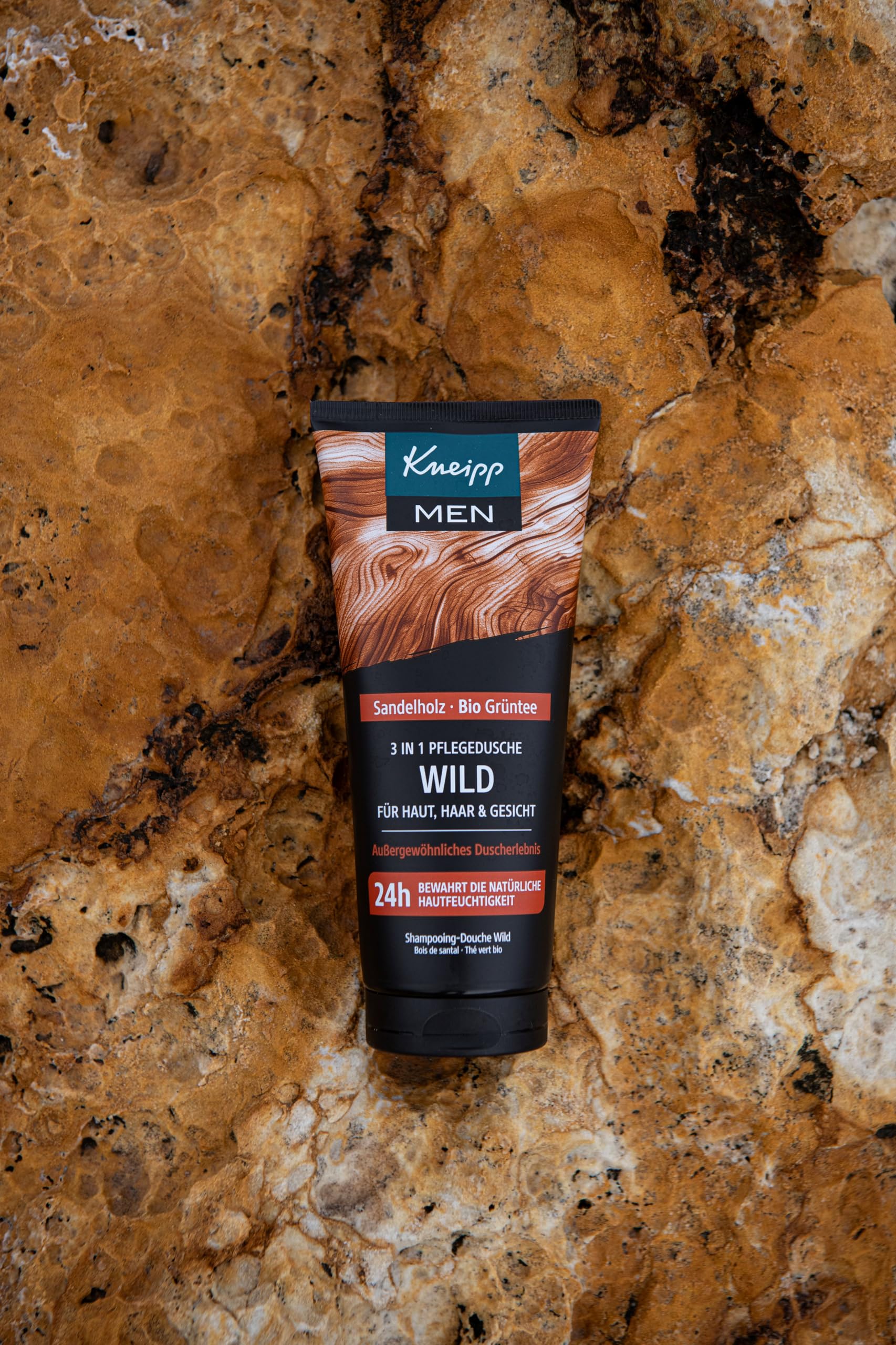 Kneipp MEN 3 in 1 Wild Duschgel - Sandelholz & Bio Grüntee - Für Haut, Haar & Gesicht - Verbessert das Hautgefühl - 200ml 4