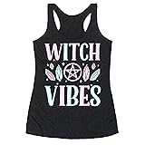 LookHUMAN Witch Vibes Small Heathered Black Women's