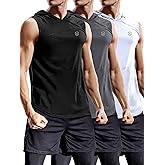 NELEUS Dry Fit Workout Athletic Muscle Tank Top Running Shirts with Hoods