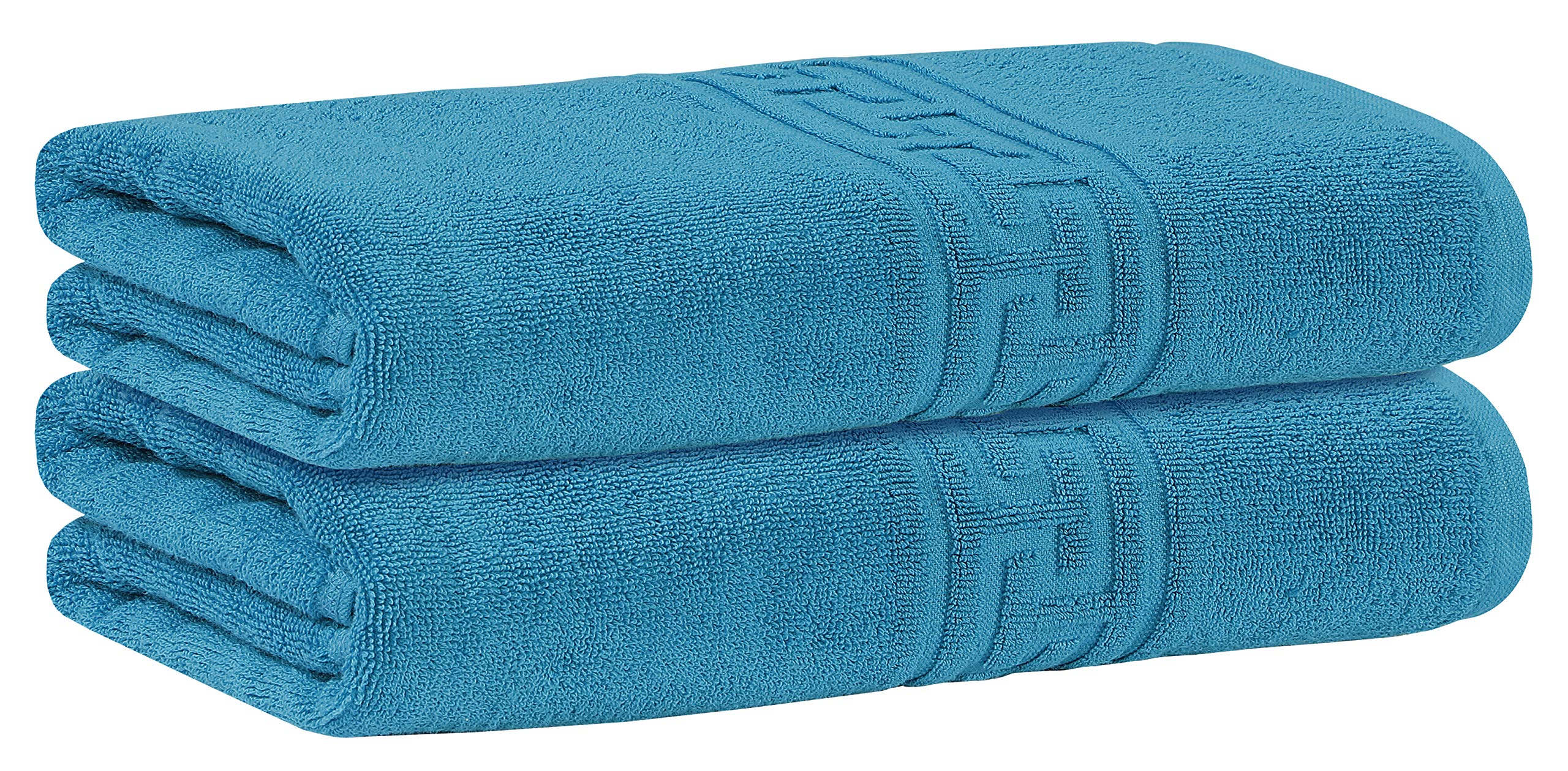 DTEX HOMES 2 Large Bath Sheet Towel Sets For Bathroom 90 x 140 cm 100% Cotton 600 GSM - Teal