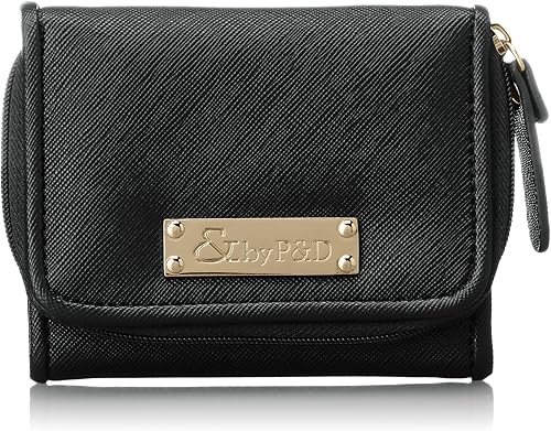 Amazon アンドバイピーアンドディー プレート付き小物シリーズ 441 ブラック 財布