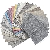 Linen Curtain Fabric Sample Booklet, 100% Blackout Fabric Color Swatches, 30 Colors, 1 Piece