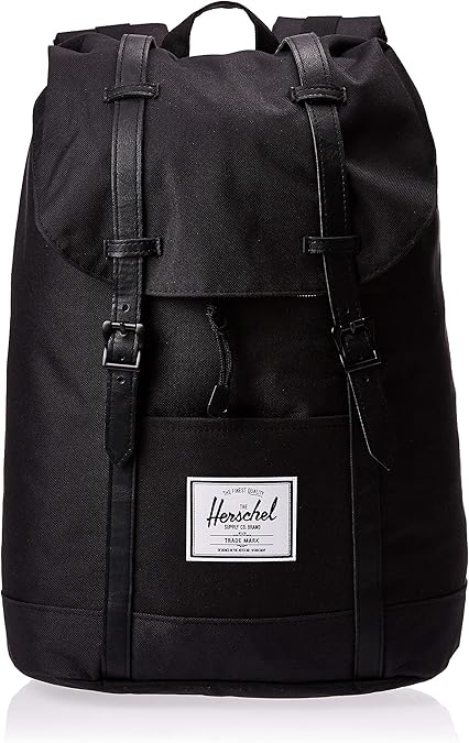 Amazon ハーシェルサプライ リュック Retreat Black Black Pu Herschel Supply Co ハーシェルサプライ メンズ