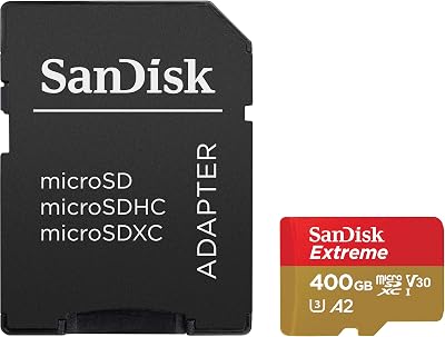 SanDisk Extreme 400 GB microSDXC with Adapter U3 V30 A2 160 MB/s Rescue Pro