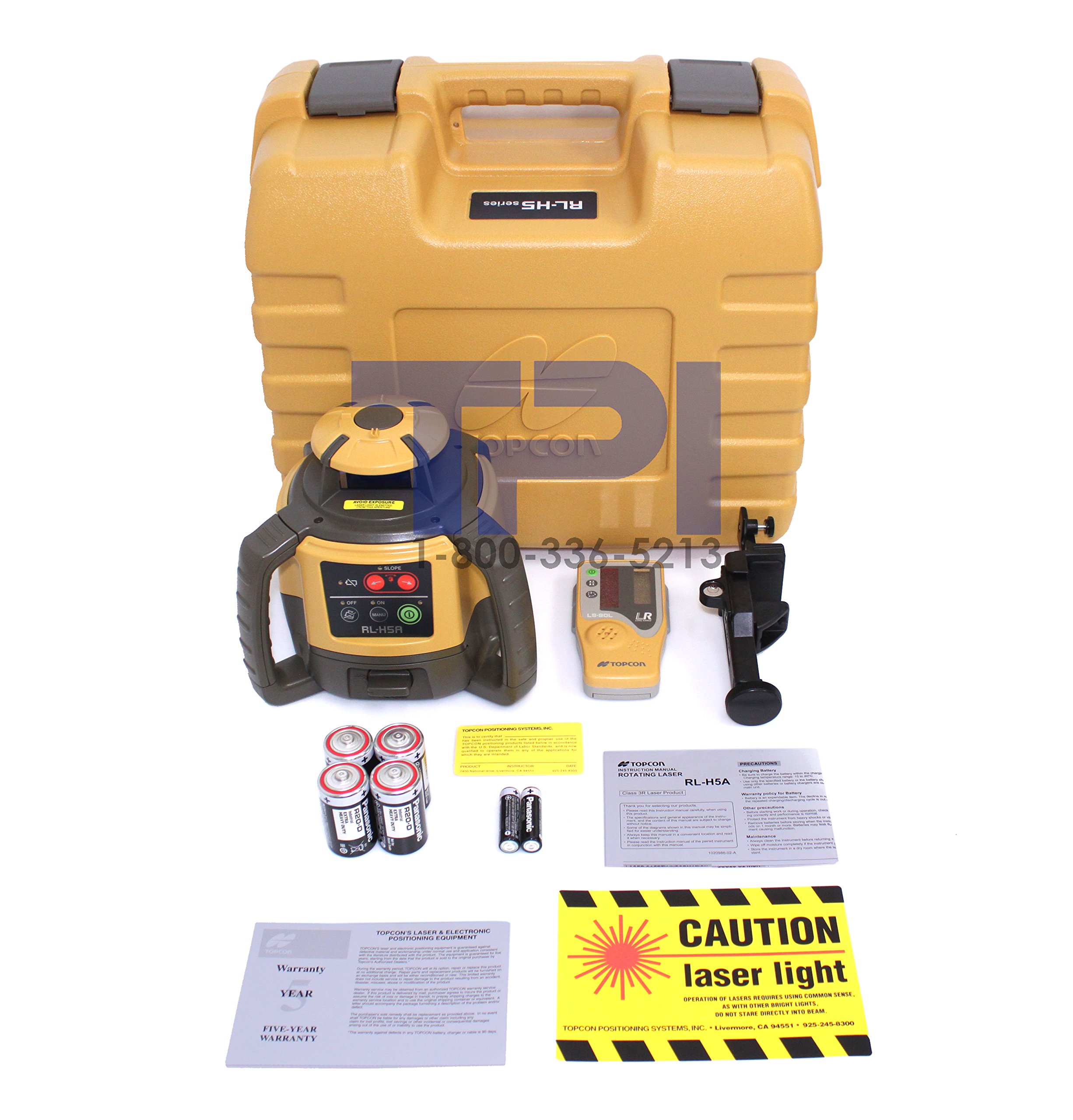 Topcon RLH5A Horizontal SelfLeveling Rotary Laser with LS80L