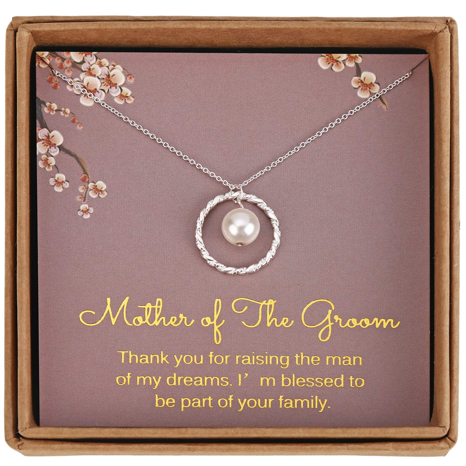 Mother of the Groom Gifts Sterling Silver Braided Mother of the Groom Pearl Ring Mother's Day Birthday Mother in Law Wedding Gift, Metal, Silver