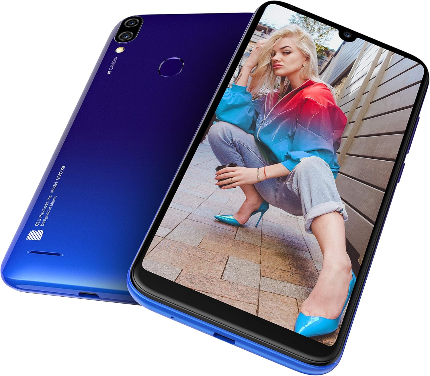 BLU VIVO X6-6.1” HD+ Display, 64GB+3GB RAM - Gradient Blue