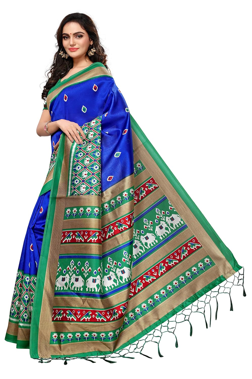 anni designer silk saree with blouse piece