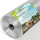 Gbekery Hardware Cloth 1/2in 16x25ft, 19Ga Hot-dip Galvanized After Welding | Chicken Wire Fence, 19 Gauge Galvanized Welded Wire Mesh Roll for Garden Fence, Chicken Coop, Rabbit Cages, Gopher Guard