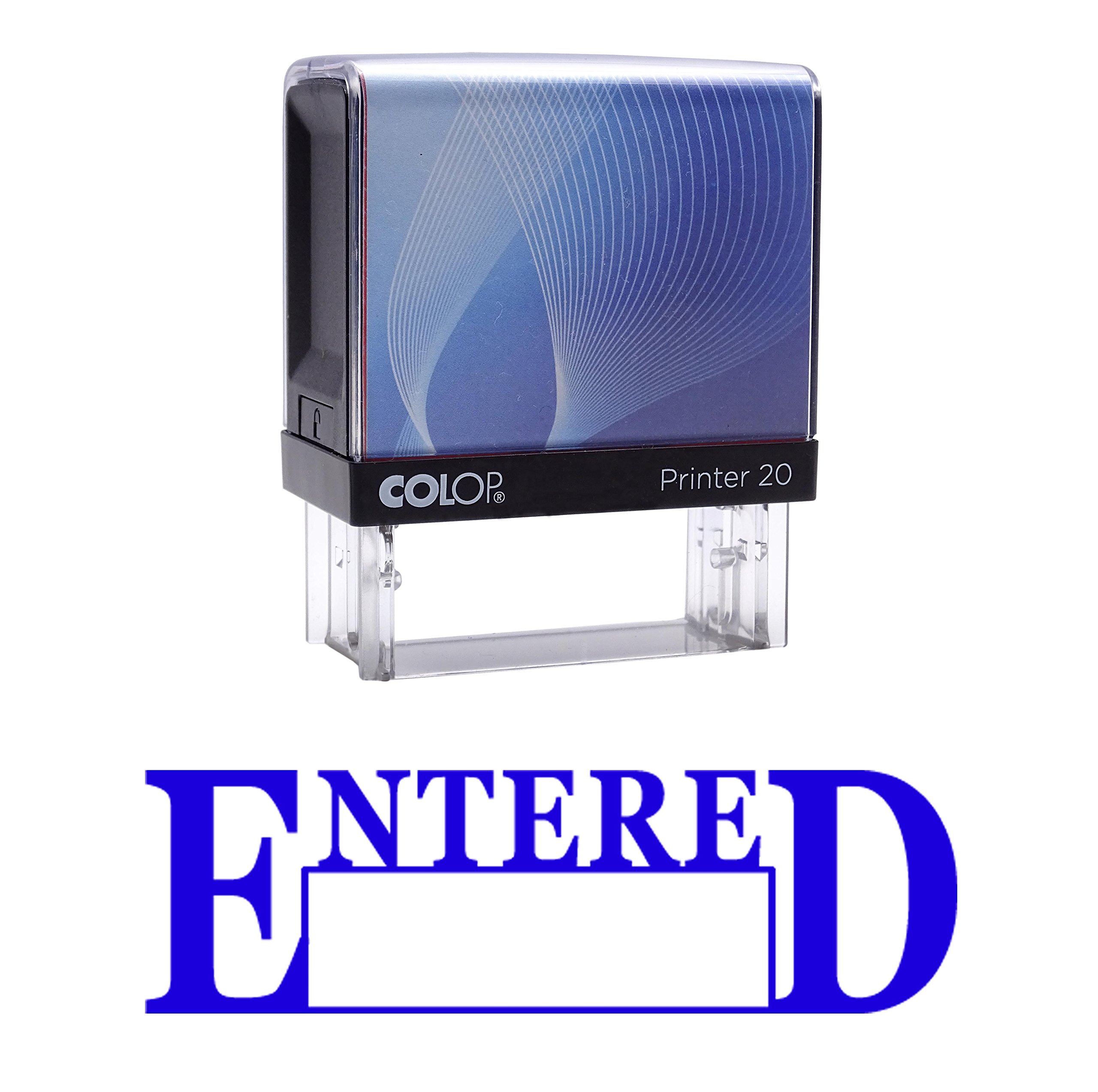 Entered Self Inking Rubber Stamp Custom Colop Office Stationary P20 Mini Stamper