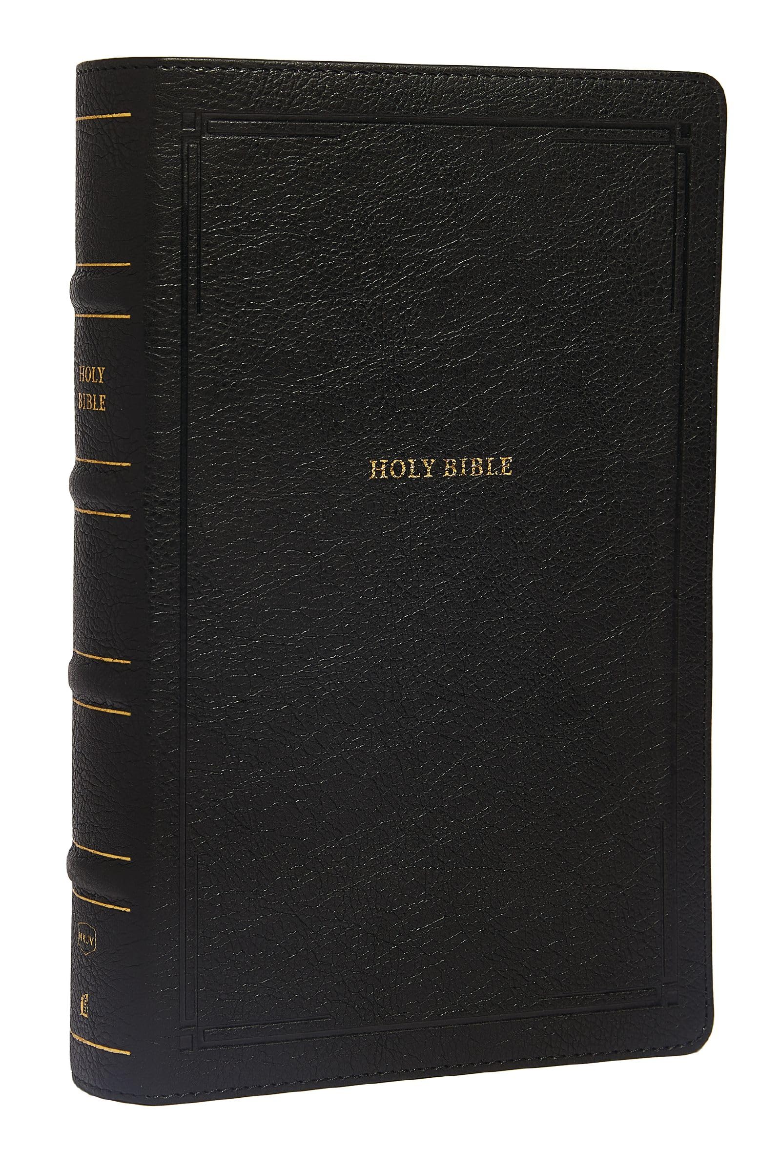 NKJV, End-of-Verse Reference Bible, Personal Size Large Print, Leathersoft, Black, Thumb Indexed, Red Letter, Comfort Print: Holy Bible, New King James Version