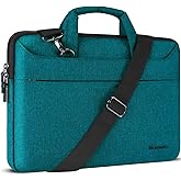 DOMISO 15.6 inch Laptop Messenger Shoulder Bag Tote Bag for Women for Men,Business Travel Work Computer Bag Case Briefcase,Compatible with 16 inch MacBook Pro/Max,15.6 inch HP Lenovo Dell XPS 16, Teal
