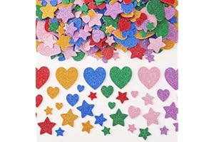TINYFUTURE 500 pcs Foam Heart Stickers Love Foam Hearts Self Adhesive Stickers Hearts for Valentine's Day Mother's Day DIY Crafts Gift for Kids, Assorted Size