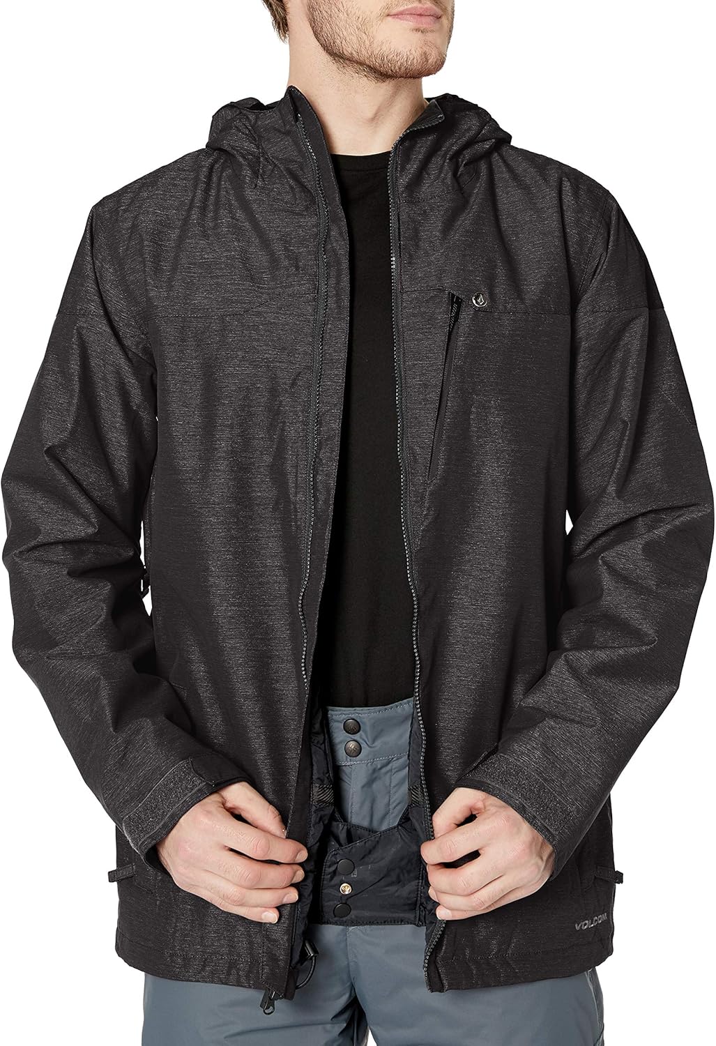 Volcom Men's Prospect Insulated Jacket, Black, M: Clothing