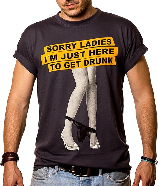Coole Party TShirts mit witzigen Sprüchen Sorry Ladies weiß Männer S