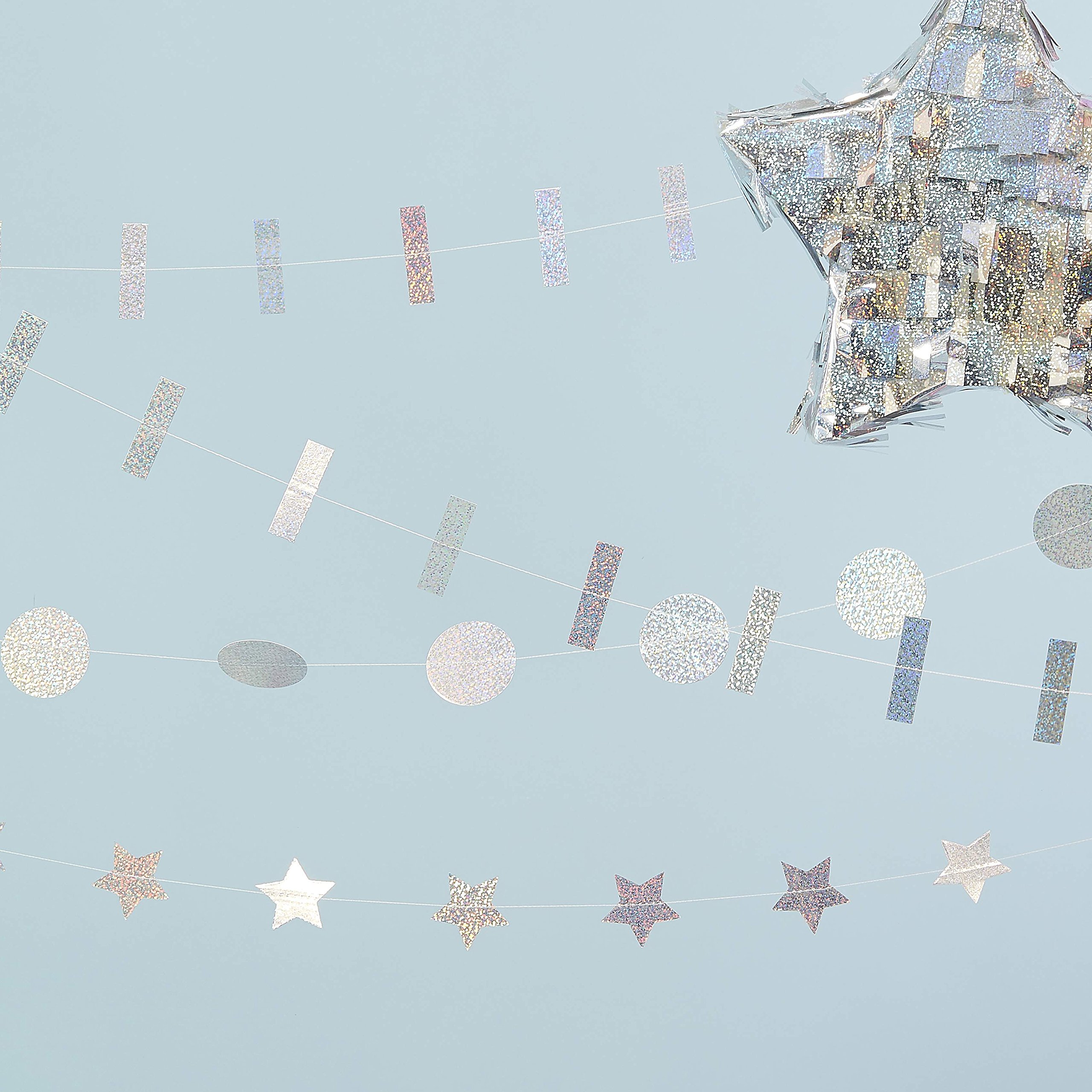 Ginger Ray Glitter Bunting Banner Garland Party Garland - 6 Metre - Jolly Vibes