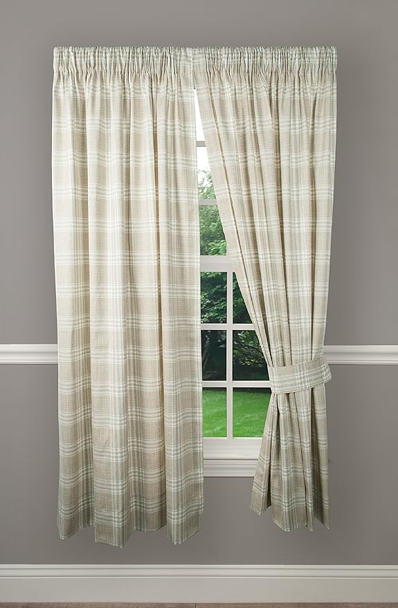 Amazon Com Ellis Curtain Bartlett Tailored Pair Curtains With
