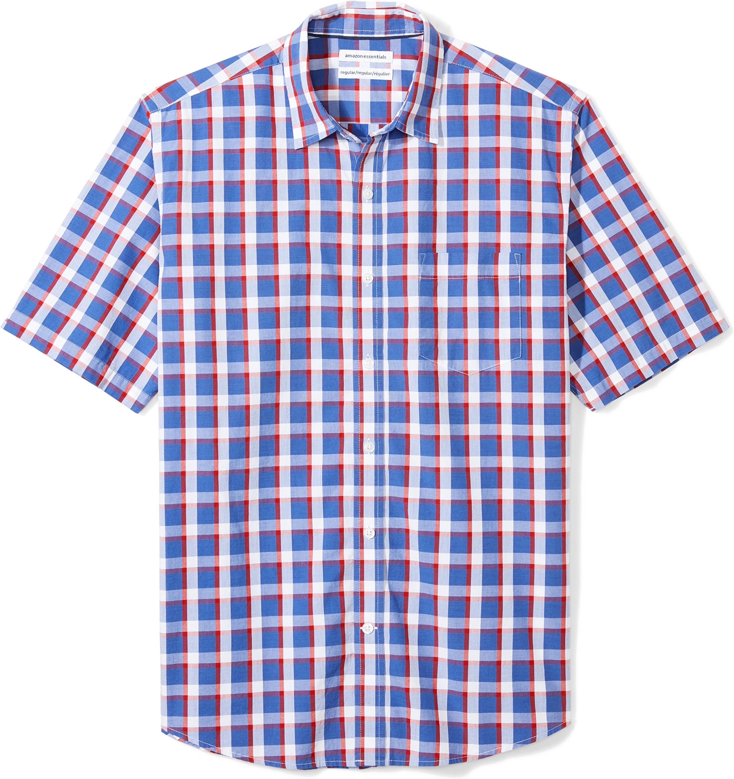 Amazon Essentials Men's Regular-fit Short-Sleeve Poplin Shirt