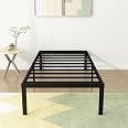 DiaOutro 18 Inch Narrow Twin Bed Frames Heavy Duty No Box Spring Needed Metal Platform with Maximum Storage, Easy Assembly, N