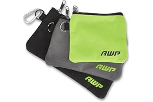 AWP Accessory Tool Pouches with Carabiner Hooks, Tool Belt Accessory, Three Different Sizes, Pack of 3