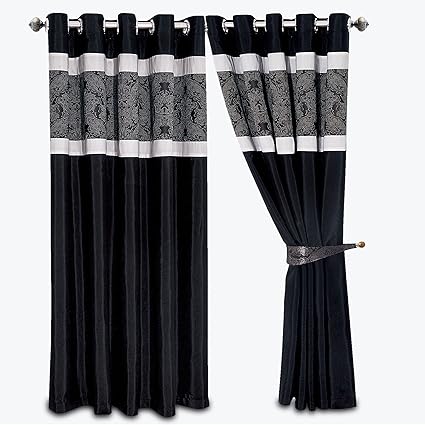 Moonlight20015 Opulence Ring Top Curtains 90 X 90 Jacquard Eyelet