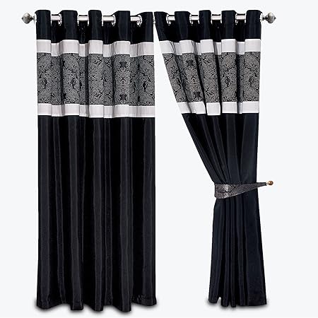 Moonlight20015 Opulence Ring Top Curtains 90 X 90 Jacquard Eyelet