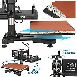 F2C 5 in 1 Pro Heat Press Machine 12x15 Digital