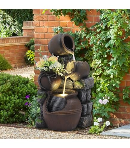 Amazon.com: Jeco FCL055 Multi Pots Outdoor Water Fountain