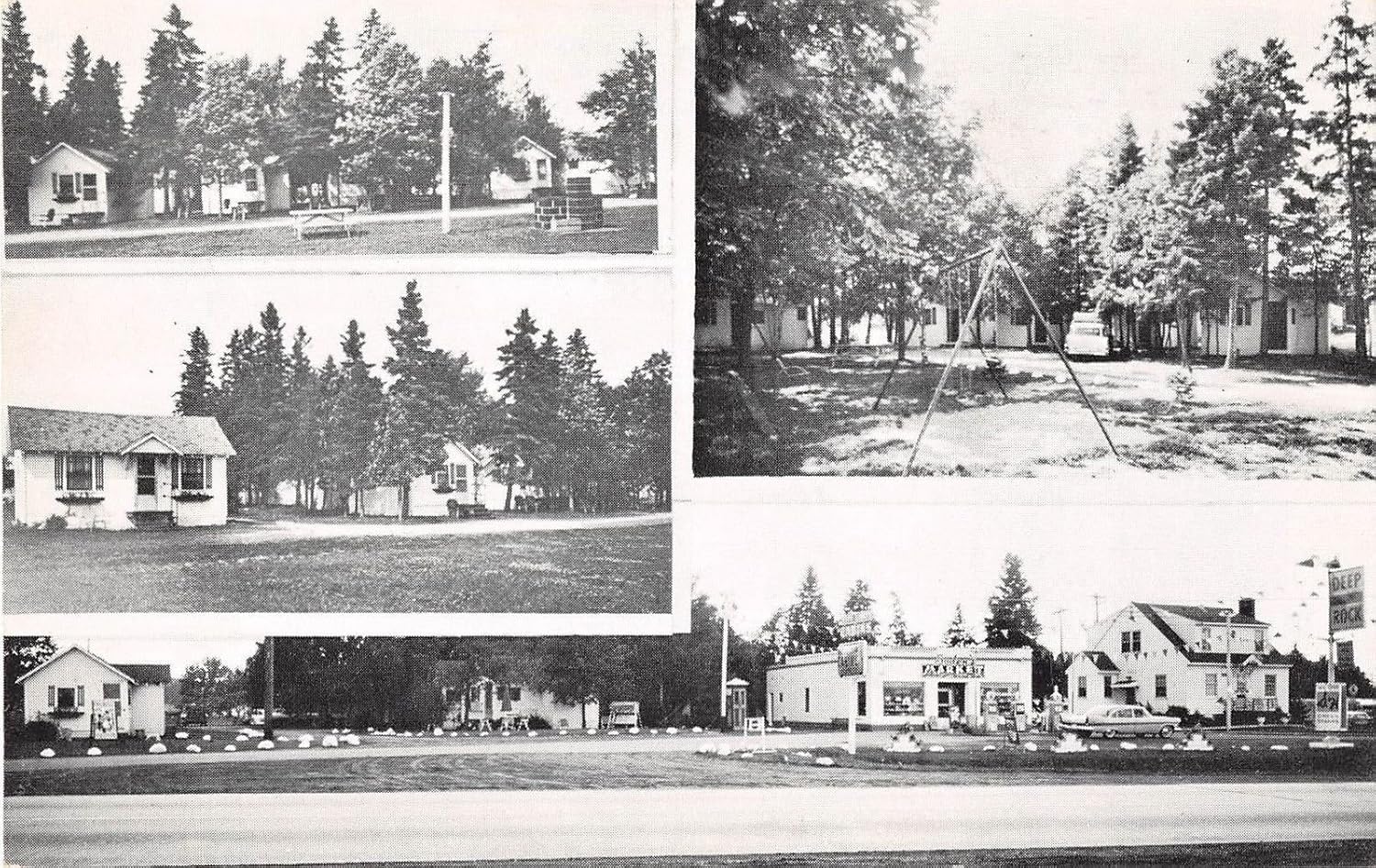 Sault Ste Marie Michigan City Limits Cabins Vintage Postcard