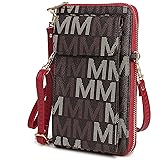 MKF Collection Crossbody Bag for Women Wallet Purse Vegan Leather Multi Pockets Clutch Bag, Wristlet Strap by Mia K