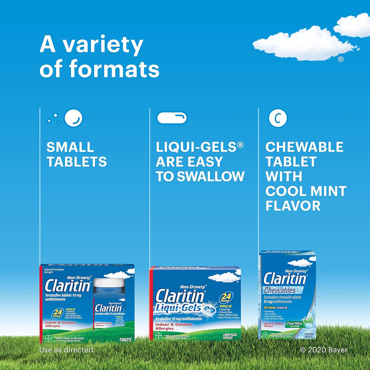Claritin RediTabs 24 Hour Allergy Medicine, Non-Drowsy Prescription Strength Allergy Relief, Loratadine Antihistamine Tablets, 30 Count: Health & Personal Care