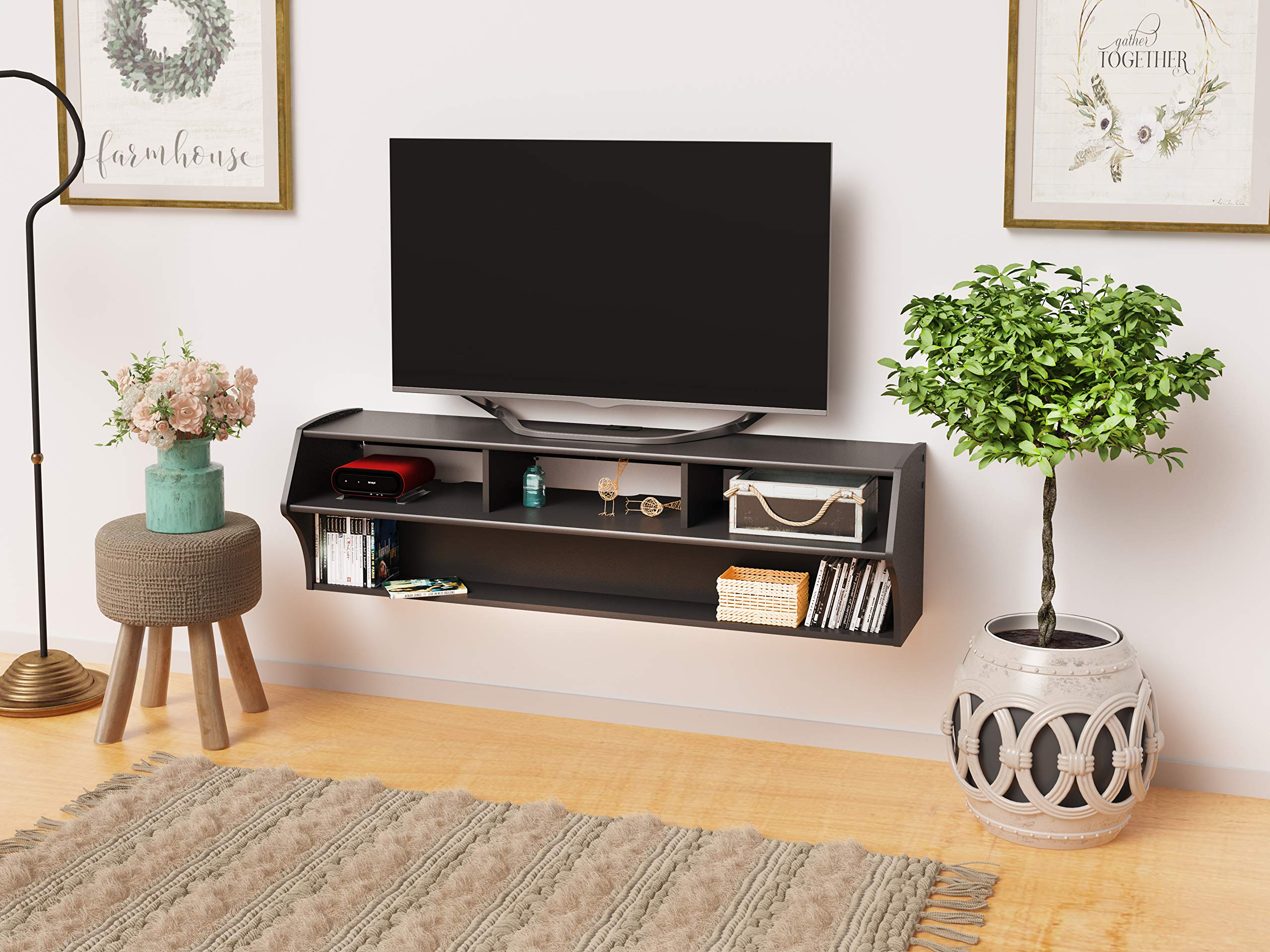 Black Altus Plus 58" Floating TV Stand Buy Online in United Arab