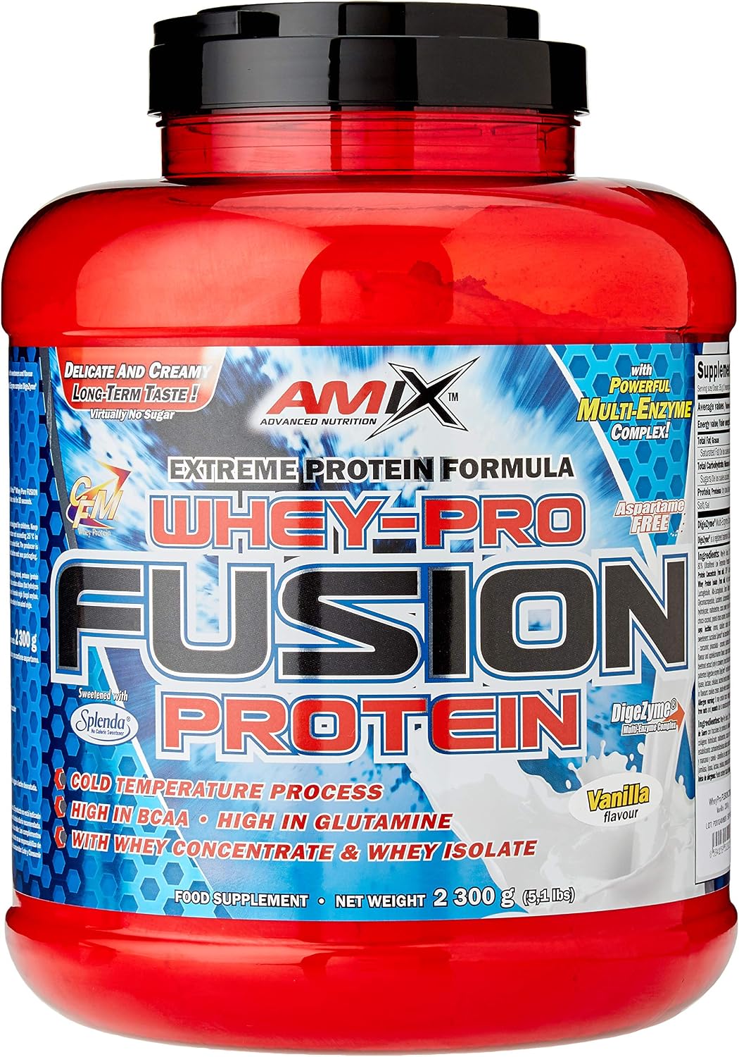 AMIX, Whey Protein, Pure Fusion, Ultra Filtered Whey Concentrate, Isolate, Sweetened with Splenda, Contains L-glutamine