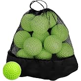 Tebery 12 Pack Dimpled Baseballs, 9-Inch Pitching Machine Baseballs for Hand-Eye Coordination, Hitting and Fielding Practice