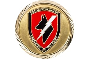 ARTISAN OWL United States Department of Defense DOD Military Working Dogs Search and Defend K-9 Guardians of The Night Challenge Coin