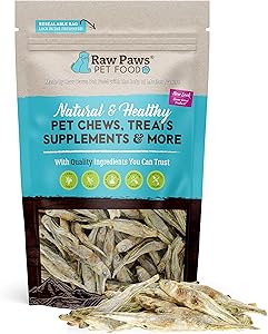 Raw Paws Pet Freeze Dried Minnows for Dogs & Cats - USA Fish Dog Treats - All Natural, Single Ingredient Minnow Cat Treats - Raw Freeze Dried Dog Snacks - Grain Free Cat Reward