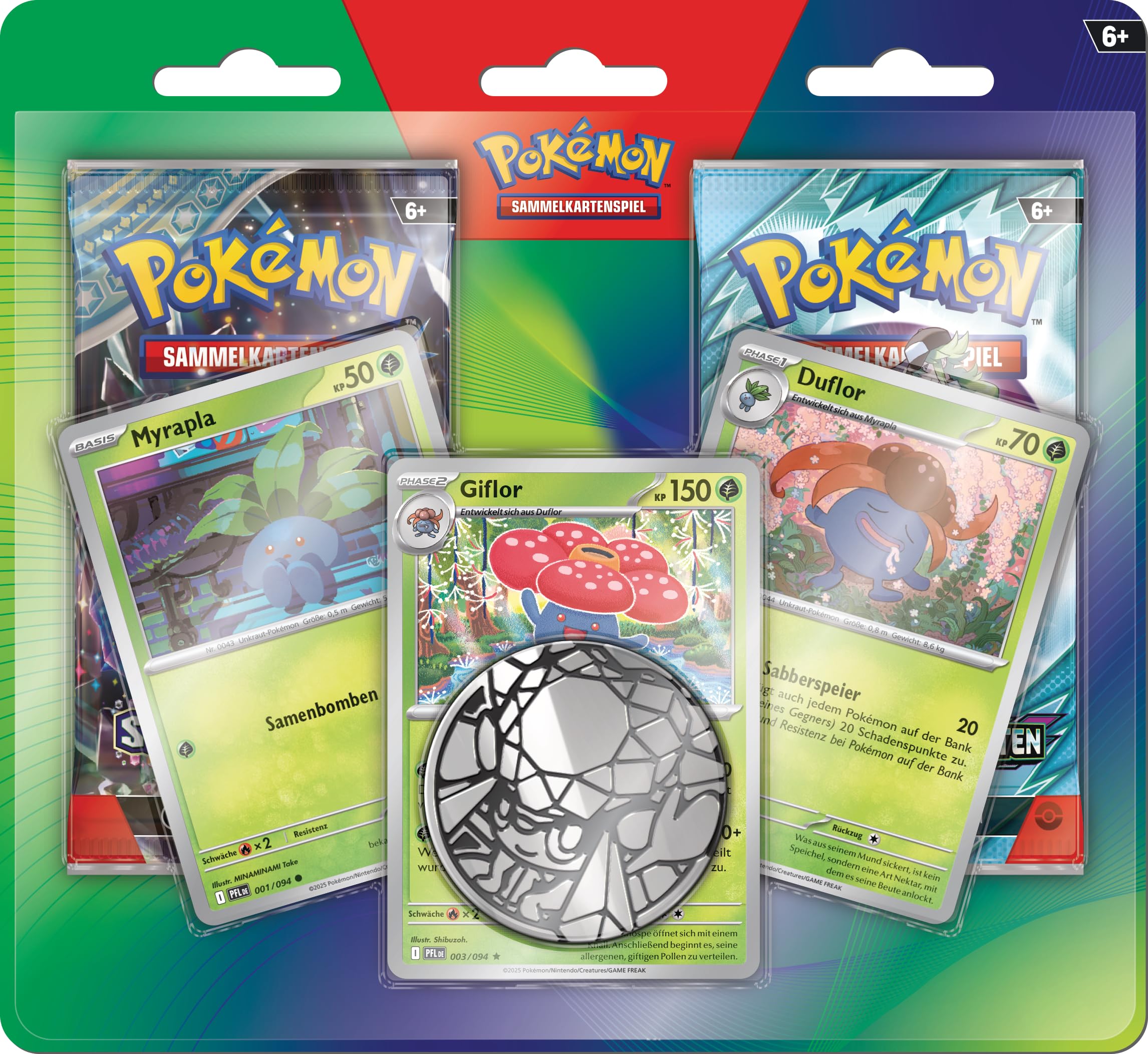 Pokémon-Sammelkartenspiel: Aufgewerteter 2er-Pack-Blister (2 Boosterpacks & 3 holografische Promokarten)