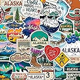 100Pcs Alaska Stickers and Decals for Water Bottle, Laptop - Alaska Party Supplies & Dacorations - Gift for Women & Men