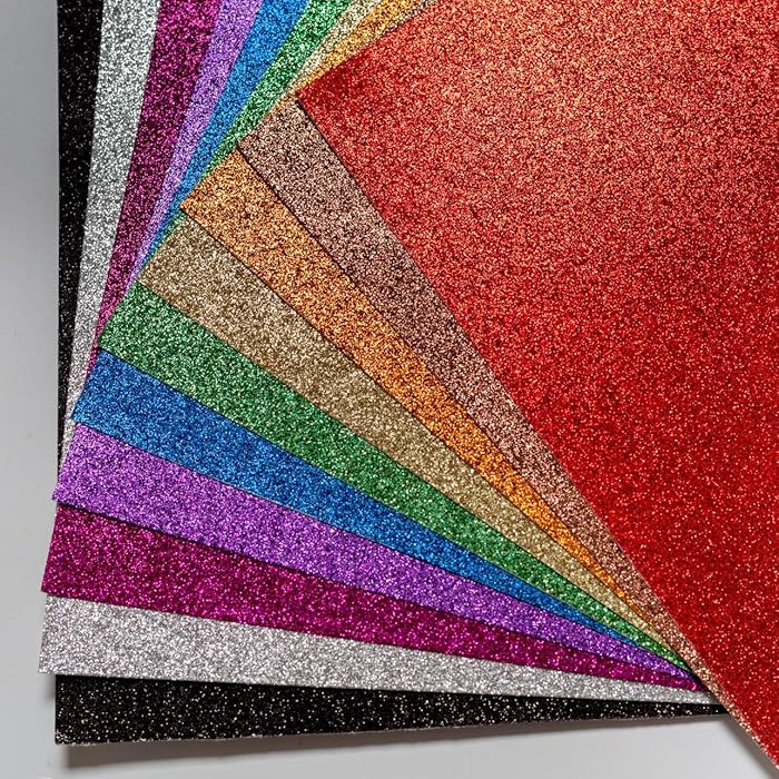 Buy YZH Crafts Glitter Cardstock Paper,NoShed Shimmer Glitter Paper