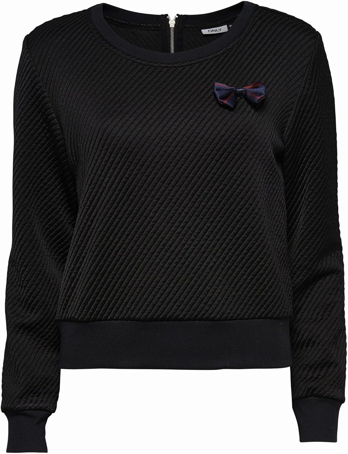 ONLY Women's Plain Crew Neck Long Sleeve Jumper Black black SizeXL