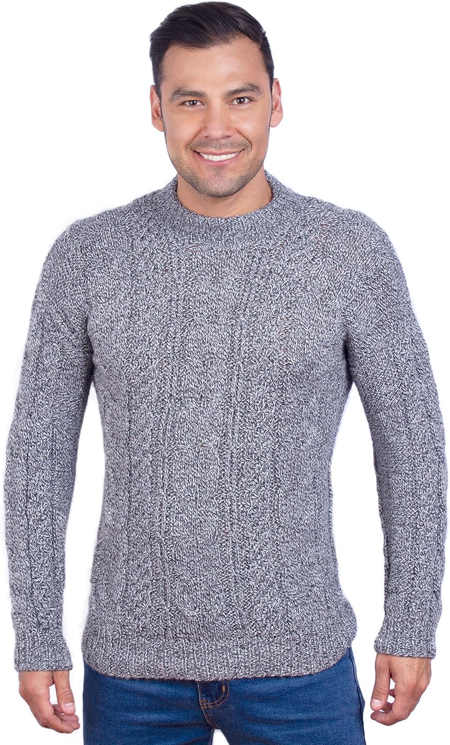 mens cable knit fisherman sweater