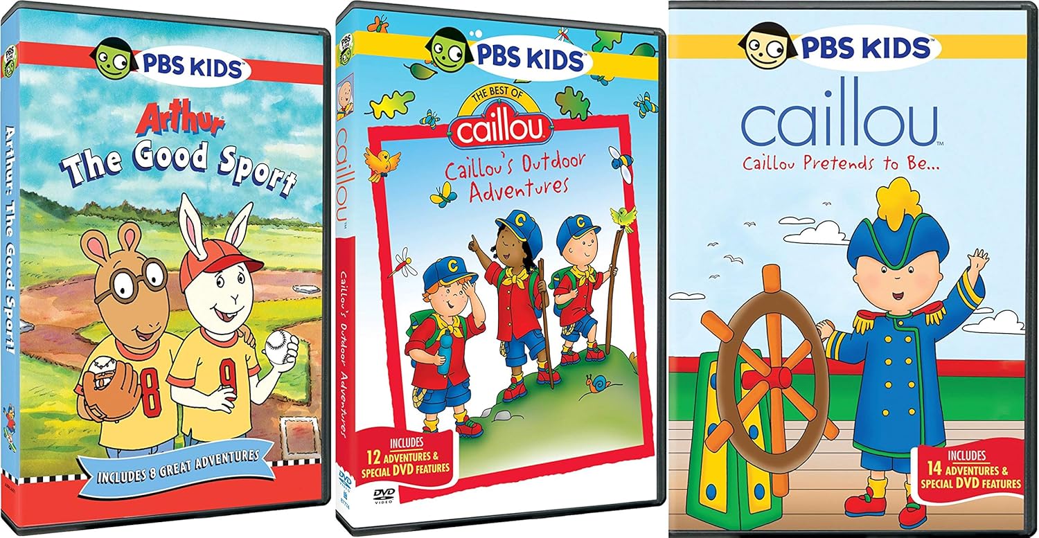 Kids Adventures with Arthur & Caillou PBS Bundle Arthur