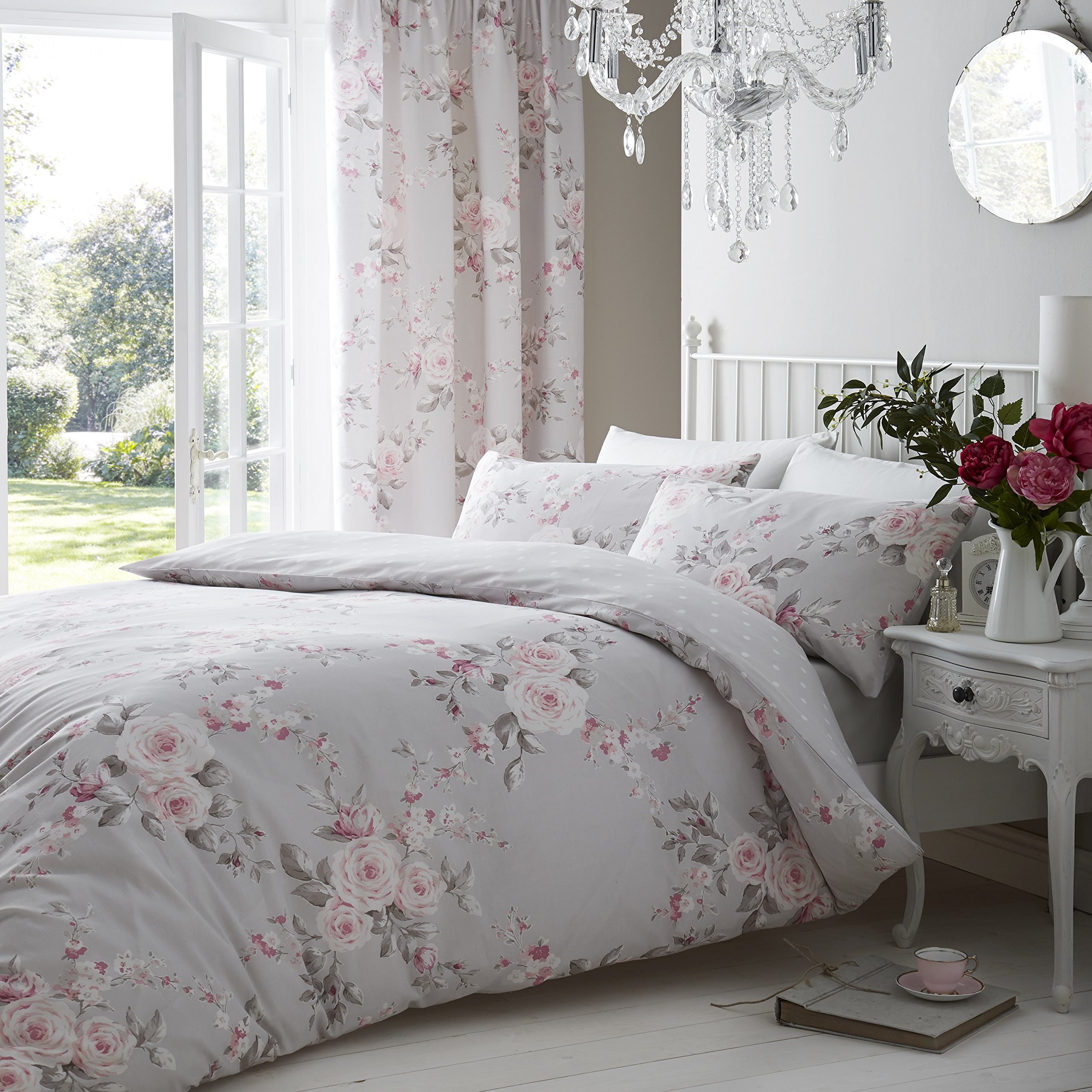 Catherine Lanfield Canterbury Grey Bed Linen 220 x 240 + 2 (80 x 80)