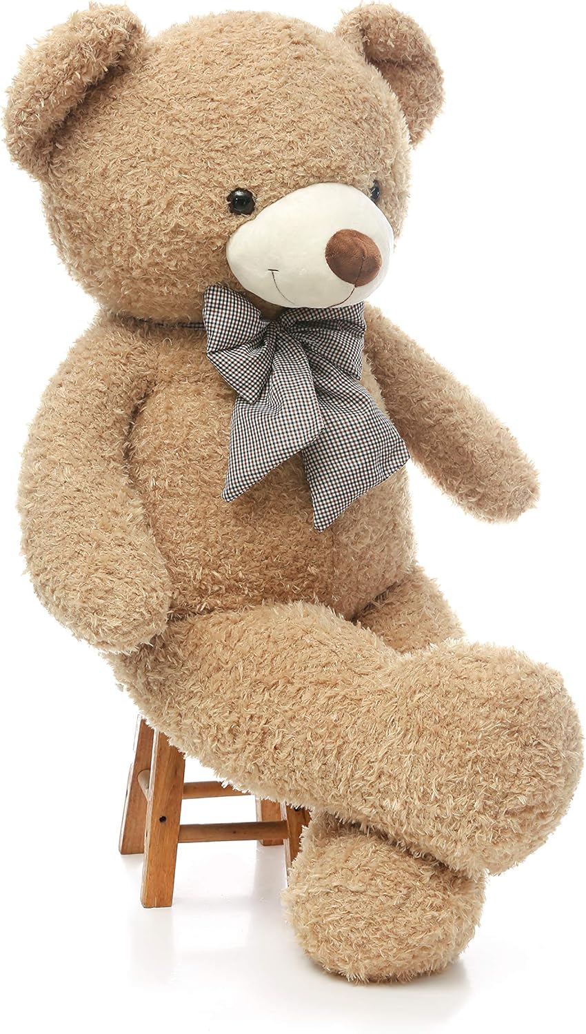 DOLDOA Big Teddy Bear Stuffed Animals Plush Toy for Girlfriend Children (47 inch, Tan): Toys & Games