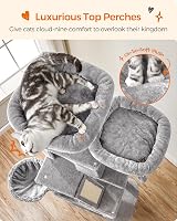 Feandrea Cat Tree 206 cm Large Tall Cat Tower with 13 Scratching Posts view 3