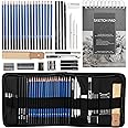 Drawing Pencils Sketch Art Set-40PCS Drawing and Sketch Set Includes 18 Sketching Graphite Pencils,Graphite and Charcoal Pencils,100Pages Sketch Pad and Accessories