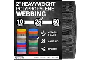 Strapworks Heavyweight Polypropylene Webbing - Heavy Duty Poly Strapping for Outdoor DIY Gear Repair