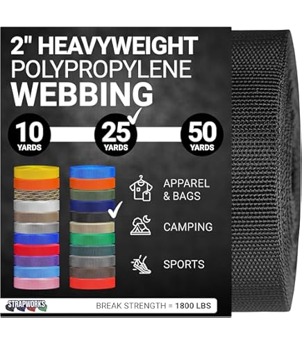 HUAYY Sew On Hook And Loop Tape - 4 Inch Width X 2 Yard Length Non-Adhesive