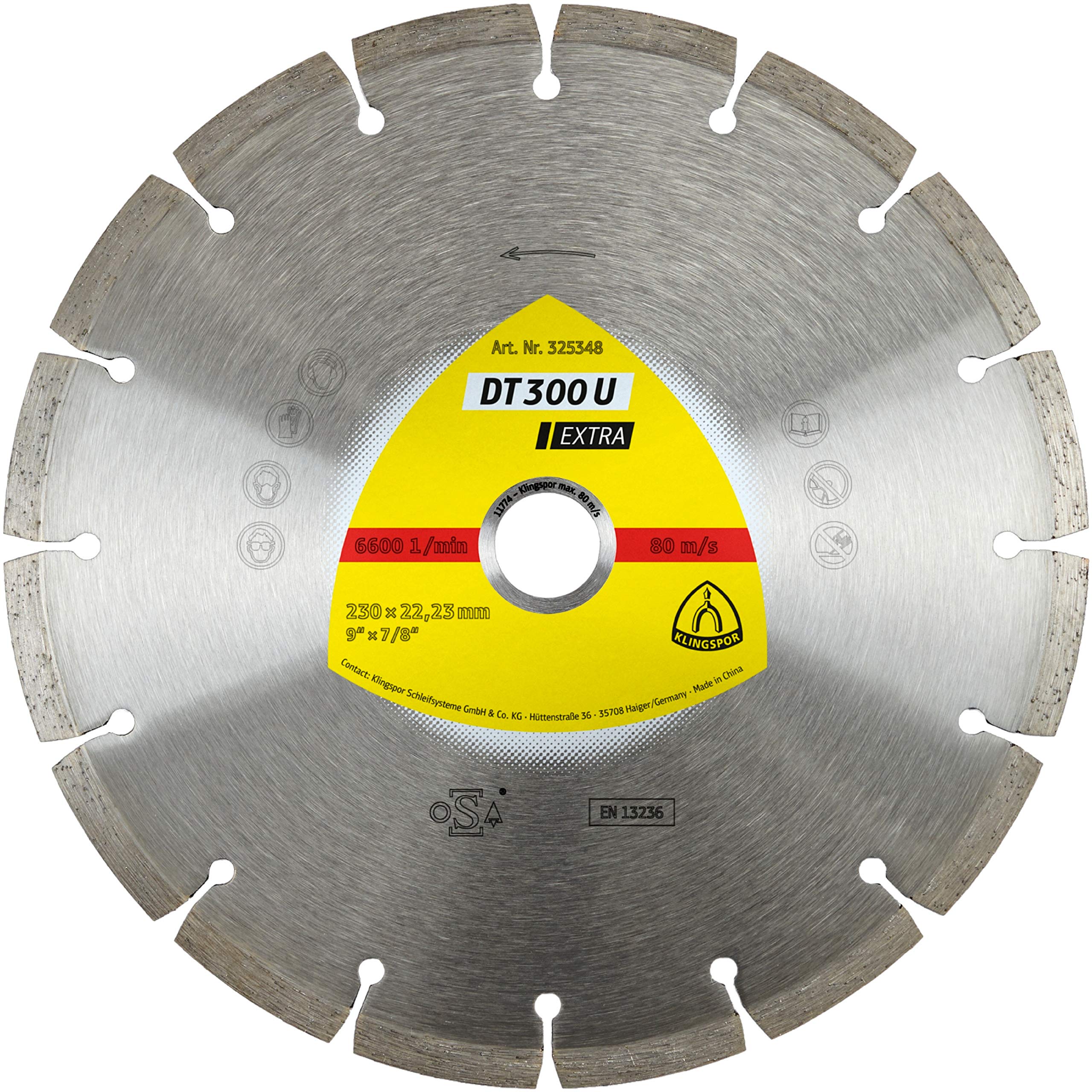 Klingspor DT300U Extra Diamond Cutting Disc Diameter 115 mm, 22,23 mm, 325345