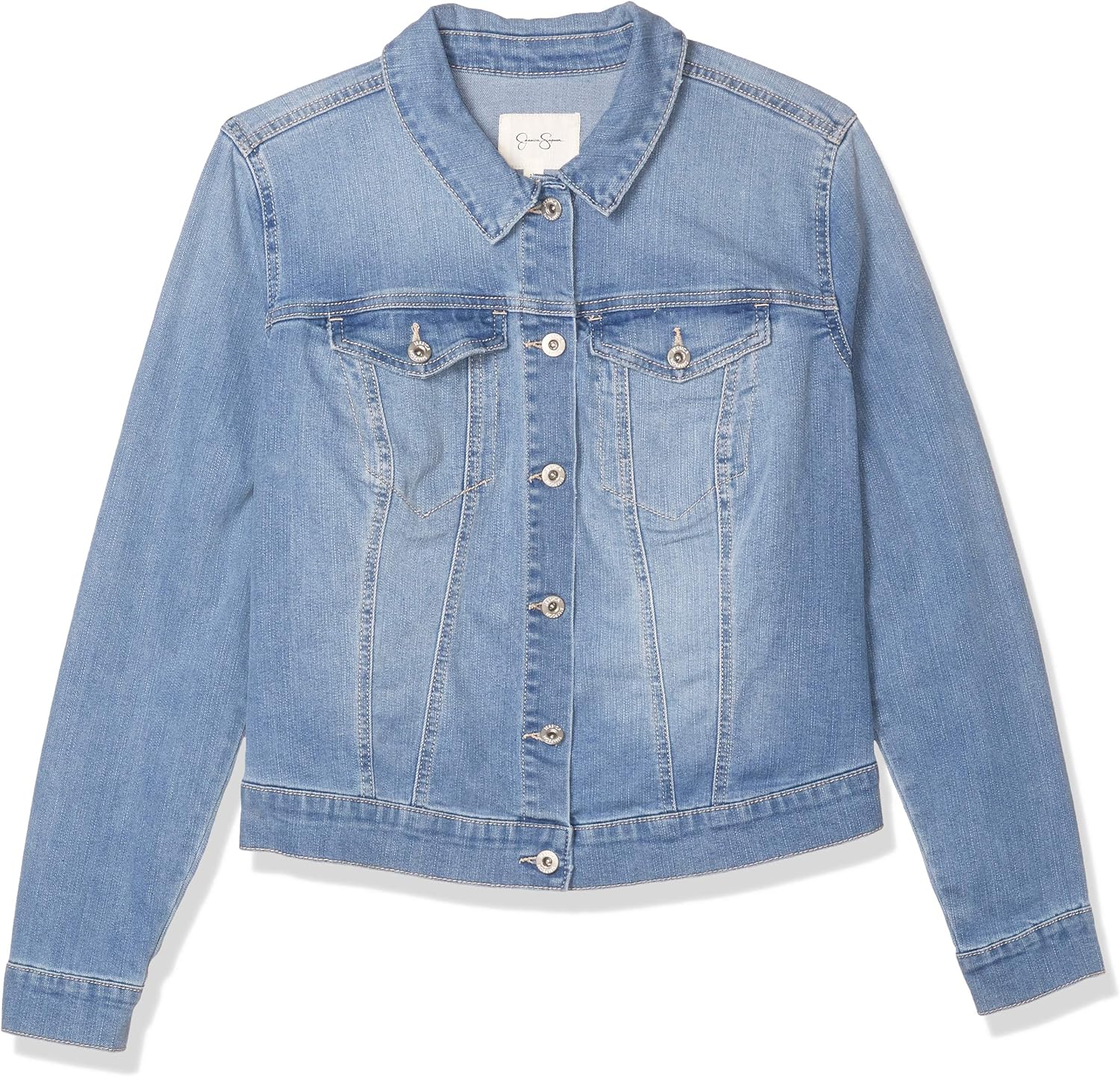 jessica simpson white jean jacket